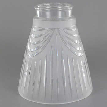 Clear Glass with Frosted Drape Shade and 2-1/4in. Neck