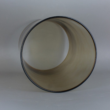 4in Diameter X 12in Height Smoked Finish Clear Glass Cylinder