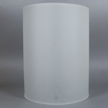 5in Diameter X 10in Height Acid Etched Frosted Glass Cylinder