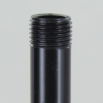 9in Long X 1/8ips (3/8in OD) Male Threaded Black Powder Coated Steel Pipe 9in Long X 1/8ips (3/8in OD) Male Threaded Black Powder Coated Steel Pipe