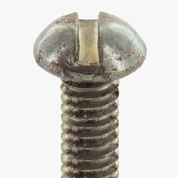 8/32 Thread Unfinished Steel 1/2in. Long Slotted Head Screw