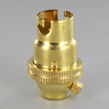B-15 Unfinished Brass Lamp Holder with 1/8ips Thread