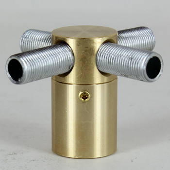 1/8ips Threaded - 7/8in Diameter Rotating 4-Way Swivel Unit With Locking Screw