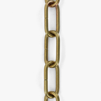 3/16in Thick Brass Large Oval Lamp Chain - Unfinished Brass 3/16in Thick Brass Large Oval Lamp Chain - Unfinished Brass