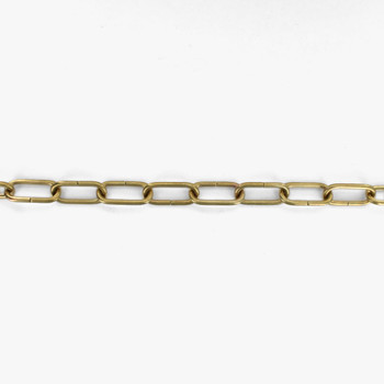 3/16in Thick Brass Large Oval Lamp Chain - Unfinished Brass 3/16in Thick Brass Large Oval Lamp Chain - Unfinished Brass
