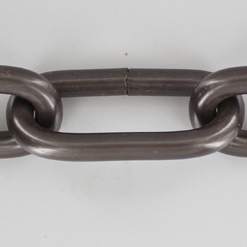 1 Gauge (5/16in.) Thick Steel Oval Lamp Chain - Antique Bronze Finish