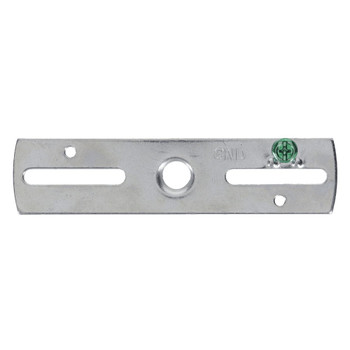 1/8ips Heavy Duty 14 Gauge Zinc Plated Crossbar With 8/32 Threaded 2-3/4 Mounting Holes And Ground Hole.