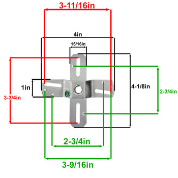 1/4ips. Cross Bar with 8/32 Tapped Ground Hole