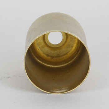 2-5/16in Tall Wide Round Bottom Edison Socket Cup - Unfinished Brass