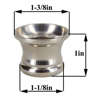 Brass Cut Bell Cup - Nickel Plated Finish