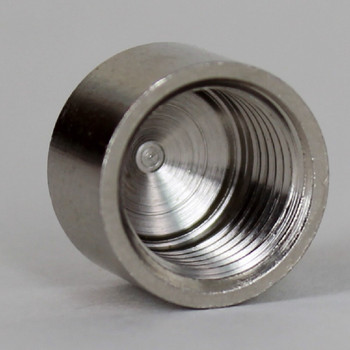 1/8ips - 1/2in x 5/16in Flat Cap Finial - Polished Nickel