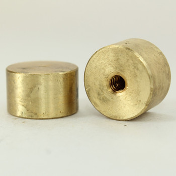 8/32 UNC  - 5/8in X 3/8in Cylinder Finial - Unfinished Brass
