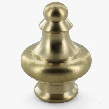 1/8ips - 1-5/16in H x 15/16in W Pyramid Finial - Unfinished Brass