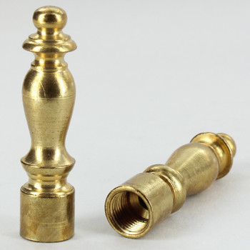 1/8ips - 1/2in x 2in Colonial Finial - Unfinished Brass
