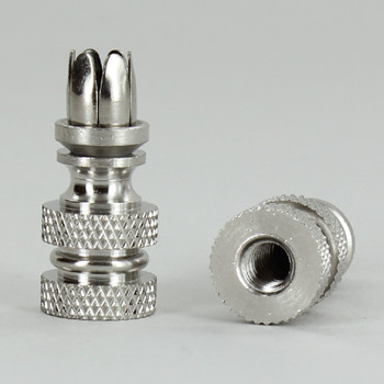 1/4-20 UNC - 1/2in x 1-1/4in 6 Prong Swivel Finial - Nickle Plated