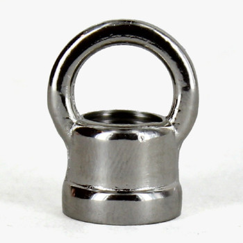 1/8ips - Female Threaded - Small Brass Loop with Wire Way - Polished Nickel Finish