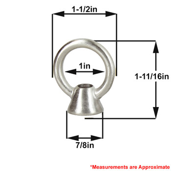 1/8ips - Female Threaded - Brass Colonial Loop with Wire Way - Satin/ Brushed Nickel Finish