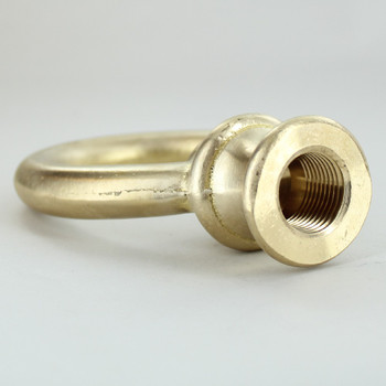 1/2ips. - Female Threaded - Brass Loop with Wire Way -  Unfinished Brass