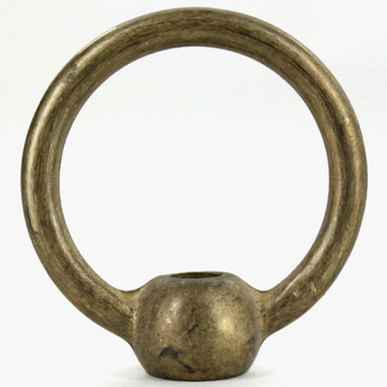 1/4ips. - Female Threaded - Brass Round Bottom Loop with Wire Way - Unfinished Brass