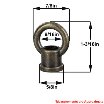 1/8IPS - Zinc Die-Cast Loop with Wire Way - Antique Brass