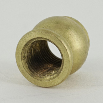 1/8ips Female Threaded - 9/16in x 5/8in Bell Coupling - Unfinished Brass