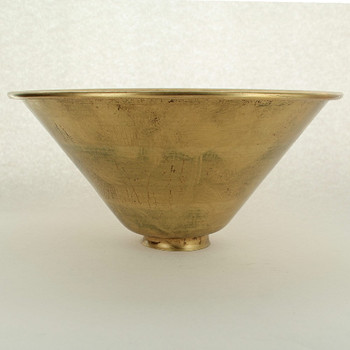 10-5/8in. Unfinished Brass Cone Shade with 2-1/4in. Neck