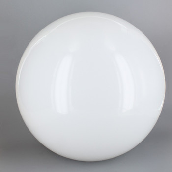 10in Diameter X 4in Diameter Hole Acrylic Neckless Ball - White