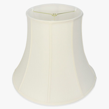 15in. Egg Shell Stretch Shantung Bell Lamp Shade with Vertical Piping