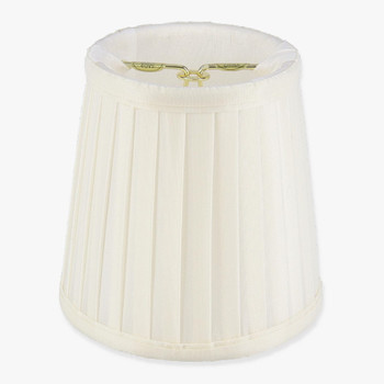 4in. Pleated Candelabra Bulb Clip On Lamp Shade - Egg Shell