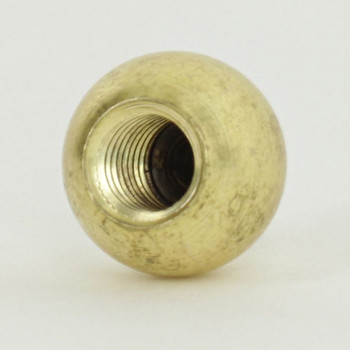 1/4-27 UNS Female Threaded - 1/2in. Diameter Brass Ball - Unfinished Brass. Tapped Blind Hole. Fits A Harp!