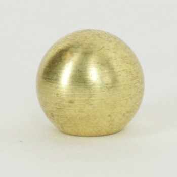 1/4-27 UNS Female Threaded - 1/2in. Diameter Brass Ball - Unfinished Brass. Tapped Blind Hole. Fits A Harp!