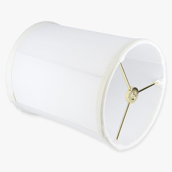 8in. Off White Drum Stretch Shantung Lamp Shade