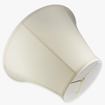 13-1/2in. Egg Shell Empire Stretch Shantung Lamp Shade with Vertical Piping