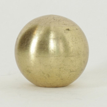 1/4-27 UNS Female Threaded - 3/4in. Diameter Brass Ball - Unfinished Brass.Tapped Blind Hole. Fits a Harp!