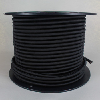 16/3 SJT-B Black Nylon Fabric Cloth Covered Lamp and Lighting Wire.