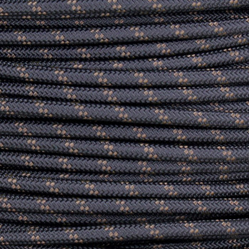 14/1 Black with Brown Tracer/Marker Cloth Covered 14 Gauge AWM Stranded Flexible Cord