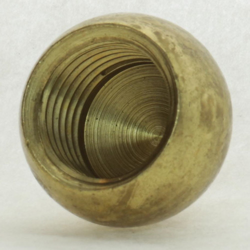 3/4in. Diameter Solid Brass Ball with 1/4ips. Female Tapped Blind Hole.