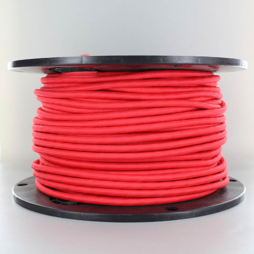 16/3 SJT-B Red Nylon Fabric Cloth Covered Lamp and Lighting Wire.