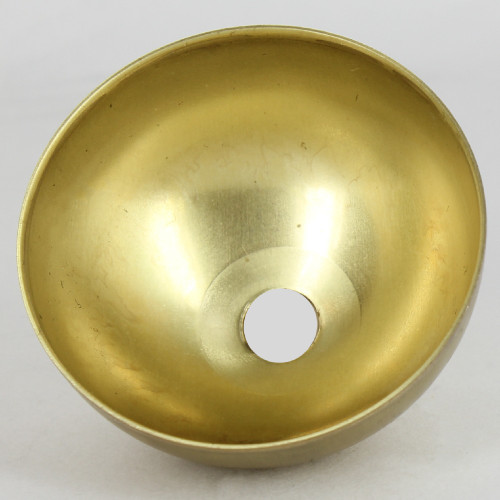 2-1/2in. Diameter Half Ball - Inner Piece - 1/8 ips. Slip - Unfinished Brass