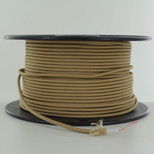 16/1 Gold Cloth Covered  AWM Stranded Wire with Decorative Braid