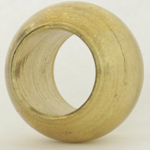 7/8in. Diameter Solid Brass Ball with 1/4ips. Slip Through Hole. Made in America