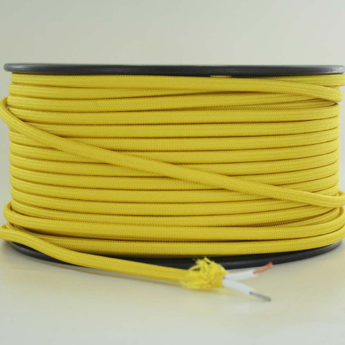 18/2 SPT2-B Yellow Nylon Fabric Cloth Covered Lamp and Lighting Wire