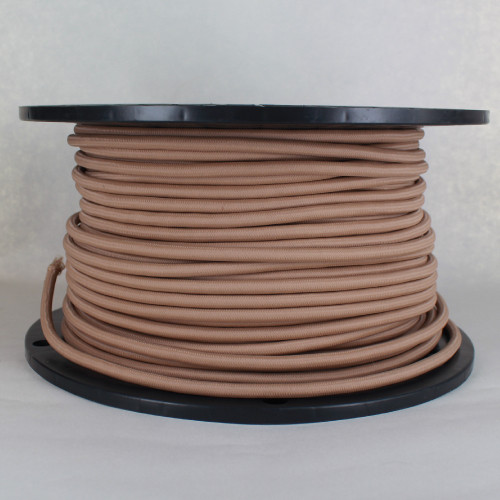 16/3 SJT-B Hazelnut Nylon Fabric Cloth Covered Lamp and Lighting Wire.