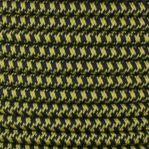 16/3 SJT-B Black/Yellow Hounds Tooth Pattern Nylon Fabric Cloth Covered Lamp and Lighting Wire.