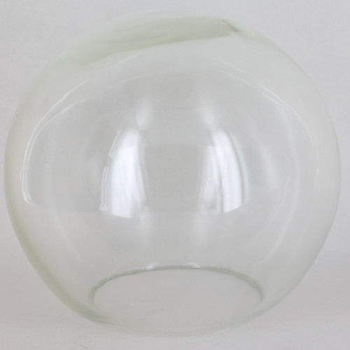 6in Diameter X 3in Neckless Hole  Clear Glass Globe. - Made in the USA
