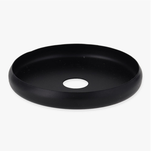 2in Black Finish Stamped Steel Checkring with 1/8ips (7/16in) Slip Center Hole