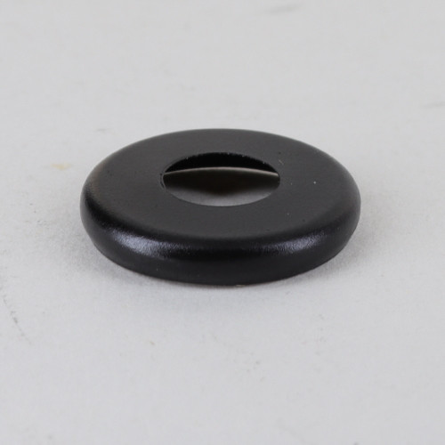 7/8in Stamped Steel Checkring with 1/8ips (7/16in) Slip Center Hole - Black Finish