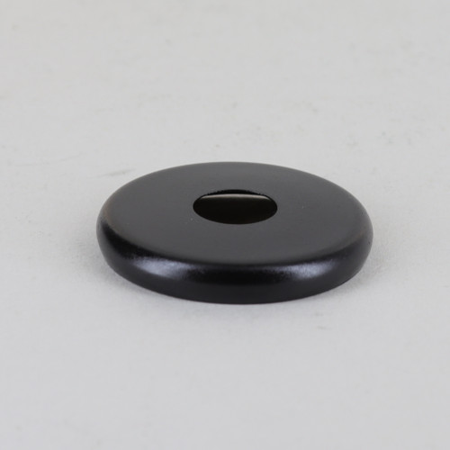 1-1/4in Stamped Steel Checkring with 1/8ips (7/16in) Slip Center Hole - Black Finish