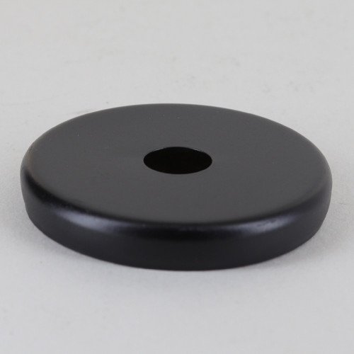 1-1/2in Black Finish Stamped Steel Checkring with 1/8ips (7/16in) Slip Center Hole