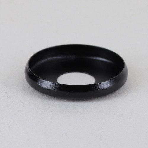 1in Stamped Steel Checkring with 1/8ips (7/16in) Slip Center Hole - Black Finish